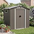Vongrasig 6x4 FT Outdoor Storage Shed with Window & Lockable Door
