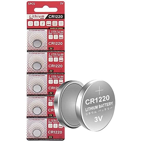 Cotchear 5pcs/Card 3V CR1220 Coin Battery Lithium DL1220 LM1220 ECR1220 1220 Button Cell Batteries for Watch Electronic Remote Cover