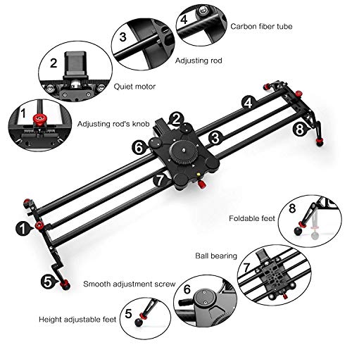 Image of Camera Slider Track Dolly Slider Rail System with Motorized Time Lapse and Video Shot Follow Focus Shot and 120 Degree Panoramic Shooting 31 inch 80cm
