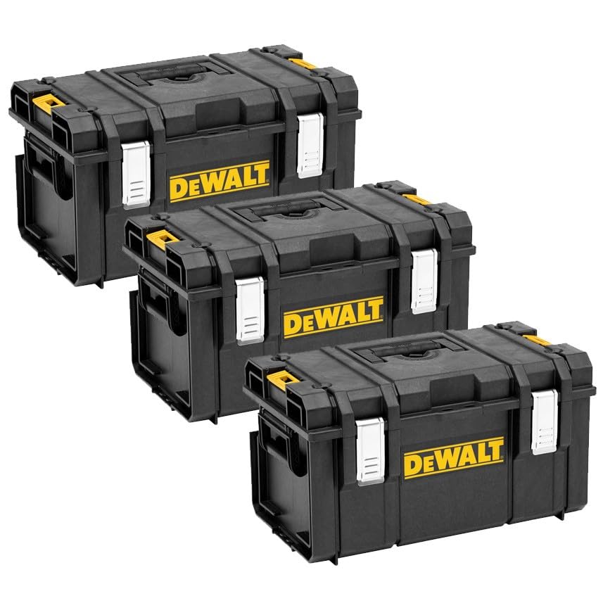 DEWALT 3x Toughsystem DS300 Tough System Case Tool Box Storage Box Stackable 35L