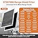 Cenipar 97007696 Range Hood Filter,41f Stove Hood Vent Filter Replacement For Broan& Nutone Charcoal Carbon Combo Replace 6105c 97005687-By Size 8.75