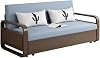 Sofa Bed Sofa Bed Multi-functional Foldable Double Purpose Solid Wood Sofa Bed Sheet People Drawer Small Apartment Bed Folding Bed Sofa Color: Blue, Size: 113x80x85cm