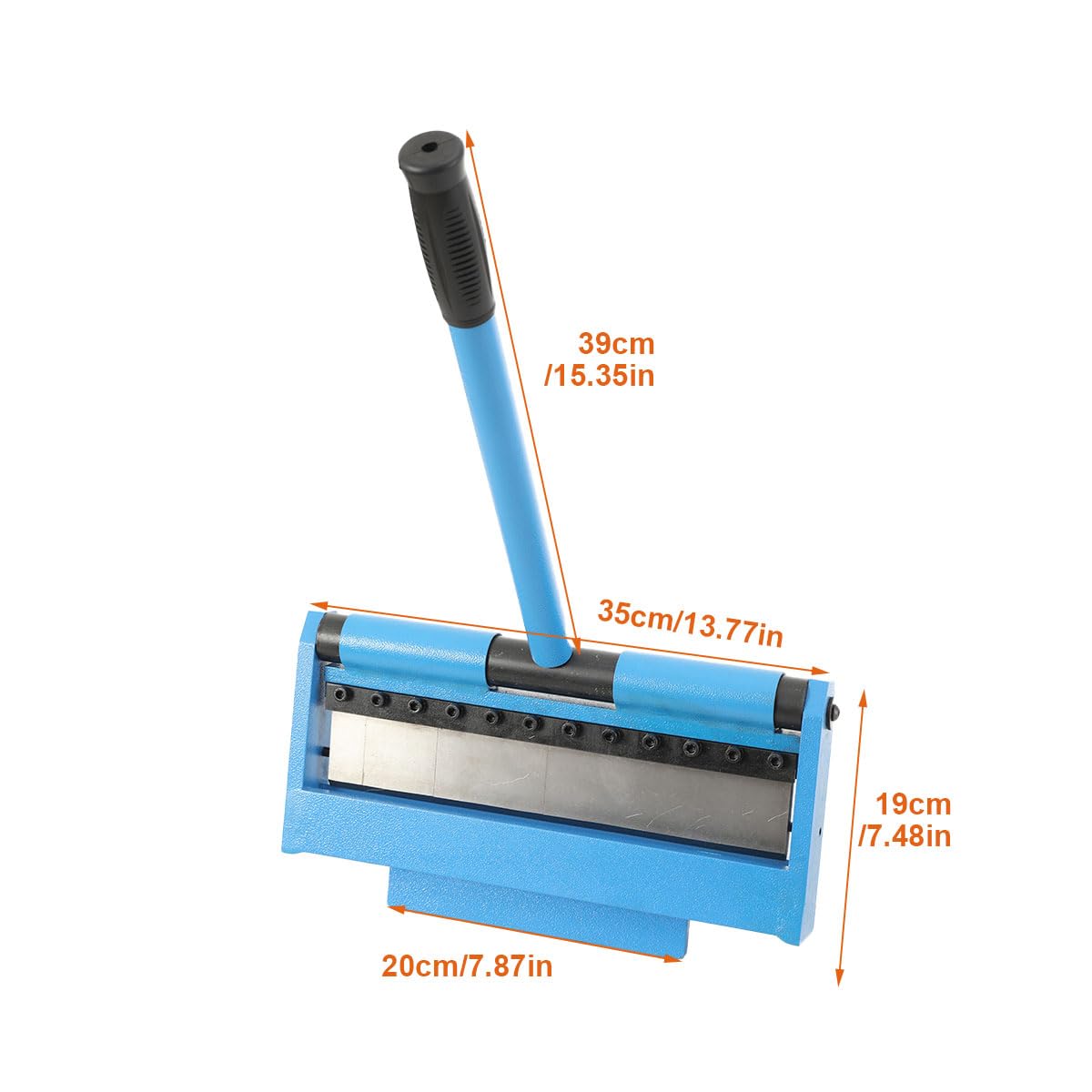 Dobladora de chapa de metal máx. 90°, ángulo de flexión de 90°, palanca de doblado de chapa, grosor máximo de chapa de 2,5 mm, acero de 3 mm, cobre y aluminio, banco de cantos manual, ángulo de