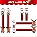 JOYIN 6 Pieces Christmas Fridge Handle Covers for Kitchen Appliance Refrigerator Microwave Oven Dishwasher Decoration, Xmas Santa & Snowman Indoor Decor, Party Favor Supplies, Holiday Door Décor