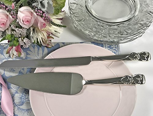 Sparkling Love 2-Piece Wedding Cake Knife and Server Set