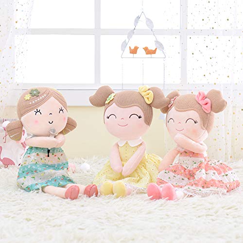 Gloveleya Baby Doll Baby Girl Gifts Cloth Dolls Kids Plush Toys 16'' Pink With Gift Box #TOP3