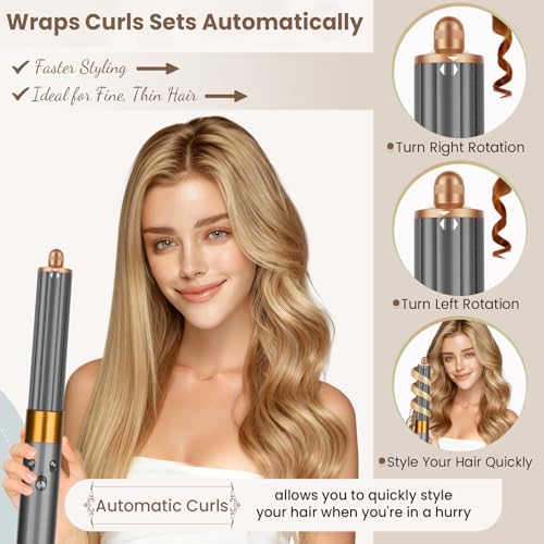 Image of 1.6IN Long Hair Barrels Attachment Compatible with Dyson Airwrap HS01 HS05 HS08 Accessories, Automatic Curling Iron Curlers for Soft Inward Curls Voluminous Outward Waves