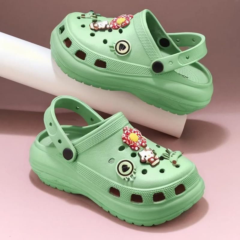 Image of Sliders for Women /Girls Platform Sandals | Lightweight & Stylish Cushioned Rubber Flats Slides | Open Toe Comfortable, Anti-Skid, Waterproof Flip Flops Slipper for Women