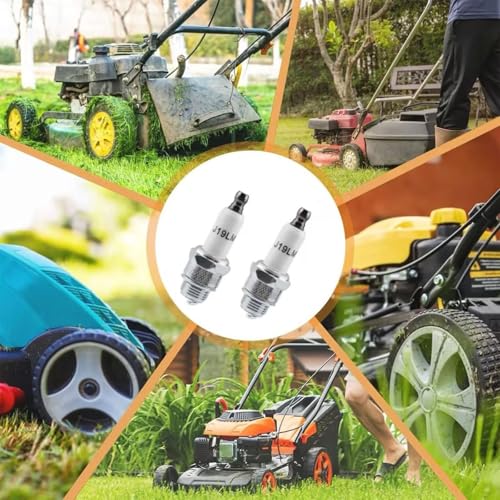 2 Stück RJ19LM Zündkerze 4-Takt Rasenmäher Spark Plug for Briggs & Stratton 796112 796112S 796112 3121-C5-0041 Champio