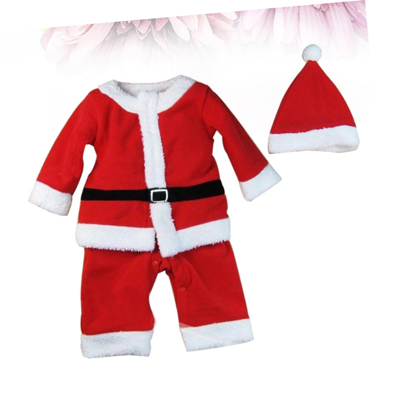 ABOOFAN 2Pcs Cappello Di Natale Babys First Christmas Outfit Cappello Di Natale Del Kit Neonato Set Da Babbo Per Bambini Costume Da Babbo Costume Da Babbo