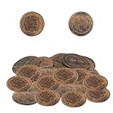 Pirate Treasure Hunt Münzen Spielzeug - 100 Stück Plastik Goldmünze Requisiten, Grenzüberschreitende Part-y Festival -Spielmünzen, Gefälschte Münzenspielzeug Für Spielzeug Cosplay - Bronze Cros-s