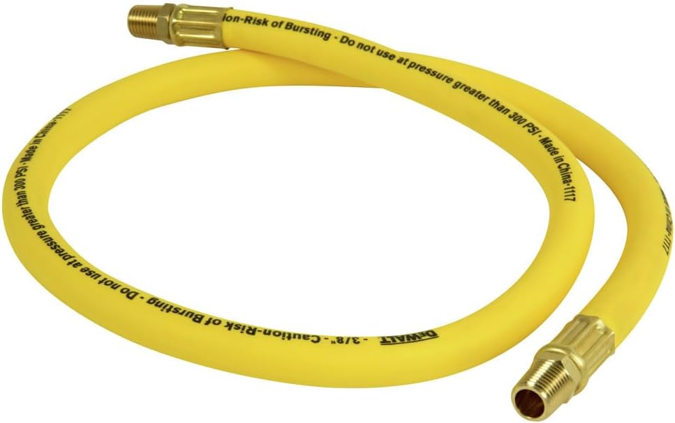DeWalt DXCM012-0208 3/8” x 3’ Premium Hybrid Whip Hose , Yellow