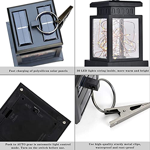 Lanterne solari da giardino con 30 LED, 2 luci da