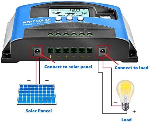 Miniatura 3 de MPPT 100A 12V24V Controlador Regulador de Carga de Panel Solar con Seguimiento Automático de Enfoque, Puerto USB Dual, Pantalla LCD, Nueva