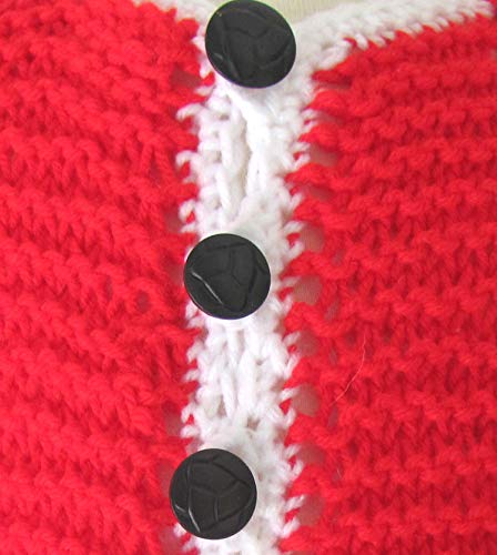 KSS Handmade Bright Red Toddler Unisex Sweater/Cardigan & Hat (2-3 Years)3