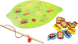 TOYANDONA 1 Conjunto De Jogo De Captura De Joaninha Quebra-Cabeças De Pesca Magnéticos Brinquedos Magnéticos Para Crianças Vara De Pesca Brinquedos De Brinquedo De Interação Pai-Filho