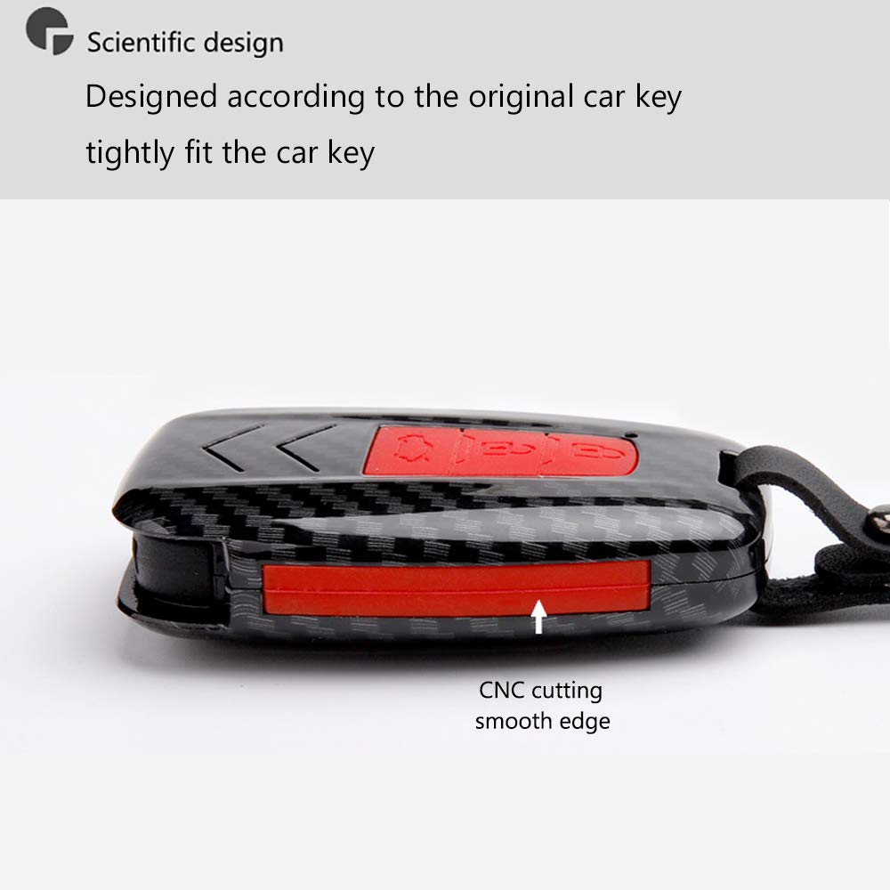 ontto Copertura per chiave intelligente per auto adatta per Toyota Aygo Yaris Corolla Auris Avensis Hilux Rav4 2010-2020 ABS plastica Flip key Shell portachiavi portachiavi Protector 2 pulsanti Nero
