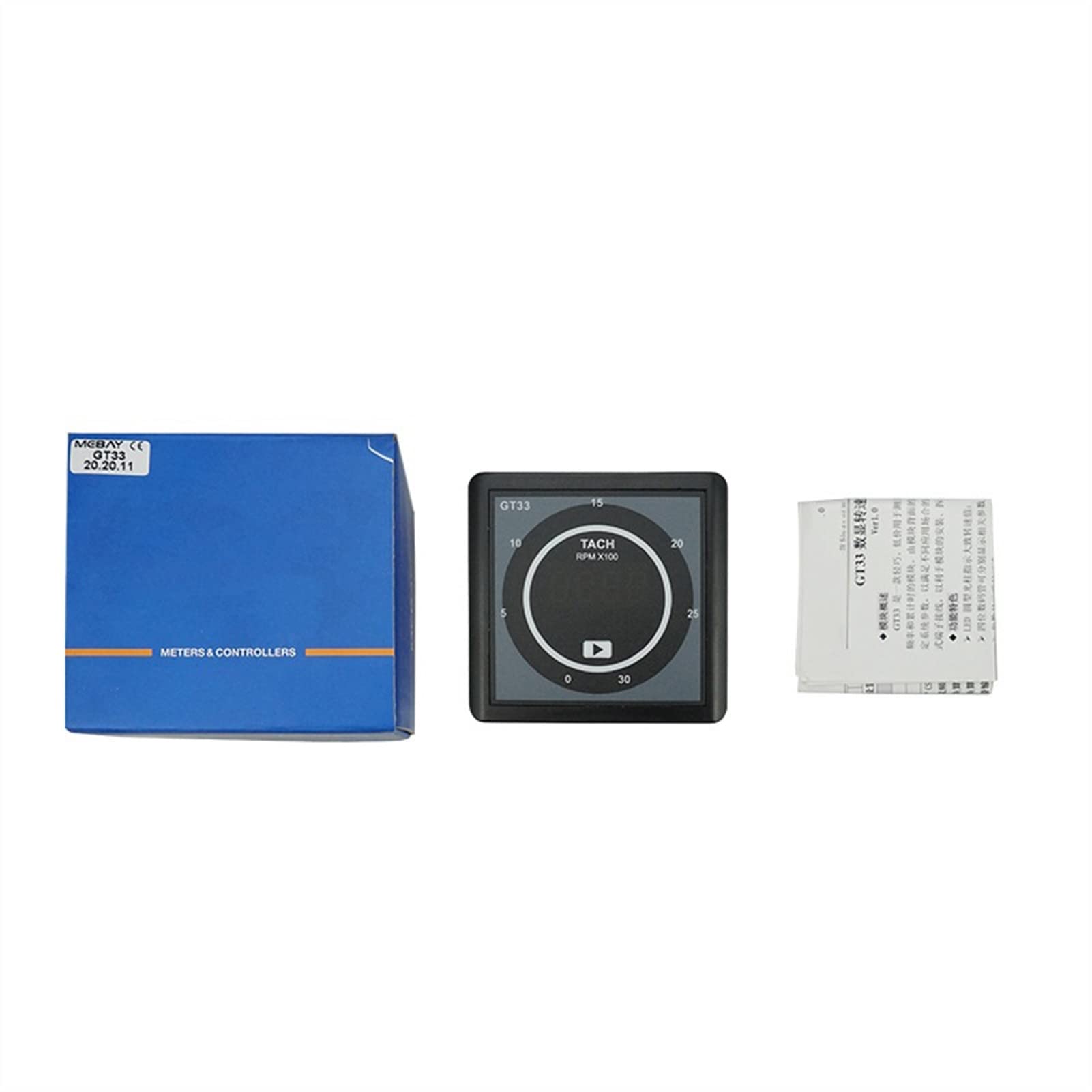 GT33 Generador Controlador Digital Pantalla Multifunción Tacómetro Cronógrafo Diesel Generador Conjunto Panel de Control (Size : GT33)