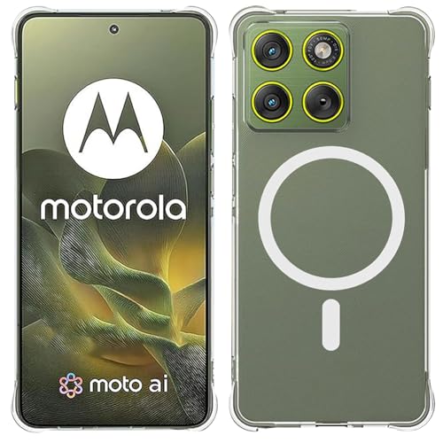Image of Magnetic Case for Moto G100 Case [Compatible with Magsafe Accessory] Translucent Back Shockproof Protective Phone Case,Translucent