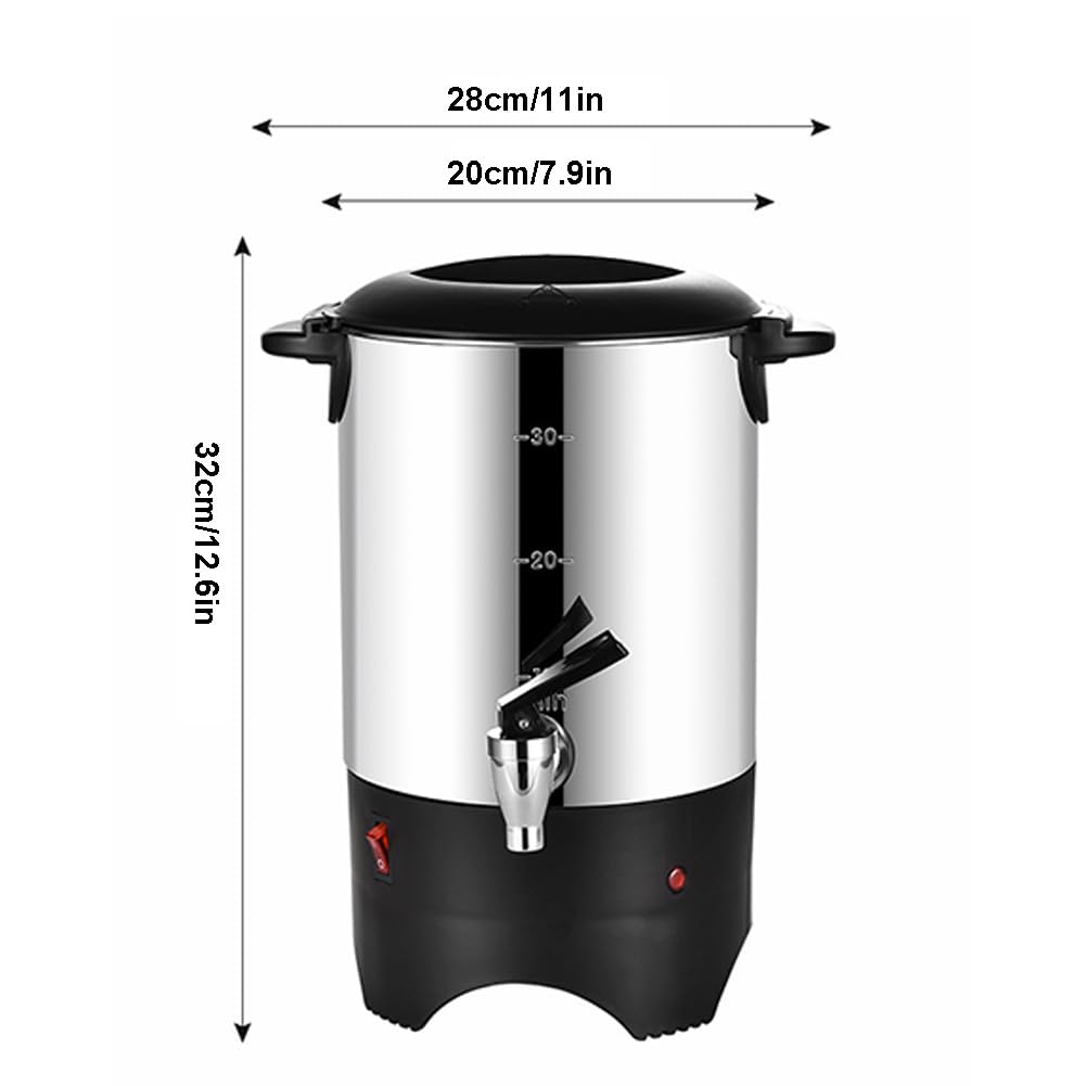 5.5L Commercial Electric Coffee Urn, 1000W Dozownik gorącego napoju ze stali nierdzewnej z wyjmowanym filtrem do gastronomii w kawiarni
