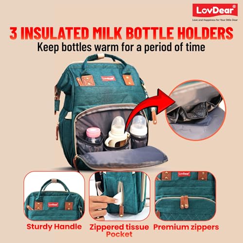 Image of LovDear Diaper bag for mothers for travel, Maternity Bag for Newborn Baby, Mother Travelling Bag Spacious and Stylish