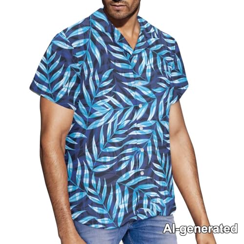 Image of Hawaii Matching Couple Outfits Husband and Wife Clothing Fashionable Mens Casual Shirts Hawaii Dress with Soft Fabric