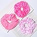 WRBAJIS Breast Cancer Hair Scrunchies Pink Ribbon Hair Ties Elastics Hair Bands Ponytail Holders Hair Accessories for Women Girls Breast Cancer Awareness Party Supplies 3Pcs