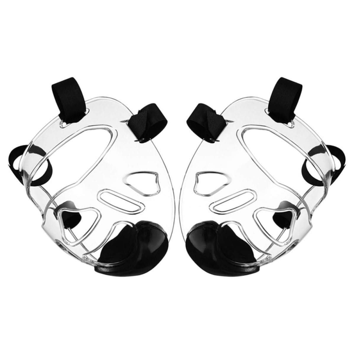 Outanaya 2pezzi Maschera Protettiva per Viso Taekwondo Protezione Completa e Materiale in Plastica Rinforzata, Vestibilità Confortevole per Allenamento e Karate