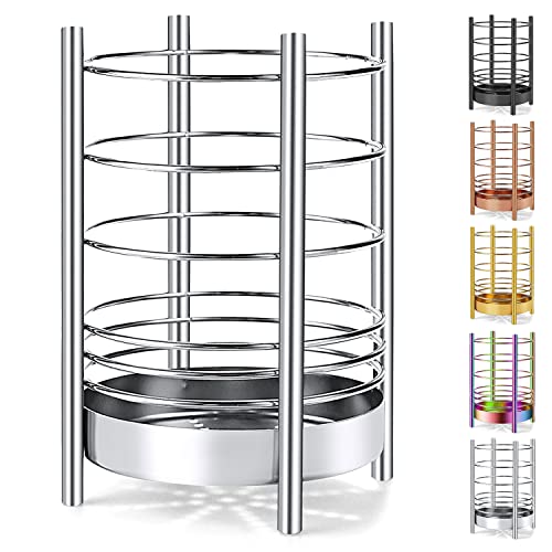 Porte-ustensiles De Cuisine Pour Comptoir De Cuisine,Pots à Ustensiles En Acier Inoxydable,Organisateur De Rangement Pour Ustensiles,Porte-ustensiles De...