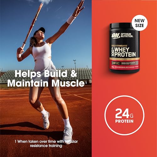 Optimum Nutrition Gold Standard 100% Whey Protein Powder, Double Rich Chocolate, 0.68 Pound (Pack of 1) - Image 5