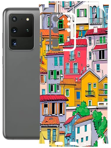 Image of AtOdds - Full Body Back Screen Guard Protector Film - Lamination Wrap Skin Sticker Compatible with Samsung Galaxy S20 Ultra | Scratchproof Matte Finish (Concrete Jungle)