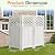 Flamaker Outdoor Privacy Fence Screen Lattice Mesh Outside Screen Enclosure Balcony Panels Wall Air Conditioner Fence Trash Can Pool Equipment Enclosure for Yard Patio Backyard, White