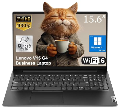 Image of Lenovo V15 G4 Business Laptop, 15.6″ FHD Anti-Glare Display, Intel 8-Core i5-13420H (Beat i7-1355U), 16GB RAM, 256GB SSD, WiFi6, Bluetooth5.2, RJ-45, Windows 11 Home, with 5ave 6-in-1 Accessory Kit