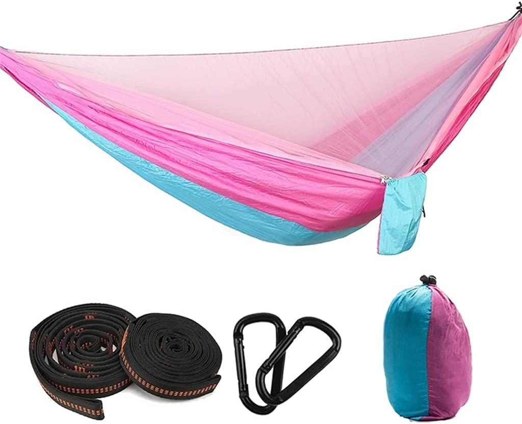 OIFAODAO Hammock, Portable Hammock Double Camping with Hammocks Tree Straps Parachute Nylon