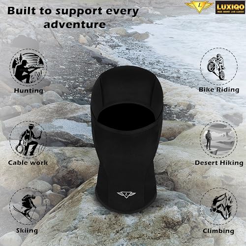 Image of Elastomeric Fibre Balaclava - Luxury Full Face Protection for The Modern Rider | Snow Sports Enthusiasts | Outdoor Training | Hiking & Adventure Sports | UPF 50+