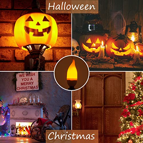 Ohlgt E12-LED FLAME LIGHT BULB E12 Flame Bulbs 2 Pack, 3 Mode Led Candelabra 2.0 Watt Warm White Chandelier 1800K Candle Light Bulbs thumb #6