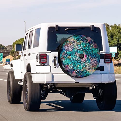 Image of Donut 1 Spare Tire Cover with Backup Camera Hole Wheel Tire Cover Fit Trailer, RV, SUV and Many Vehicle 18inch