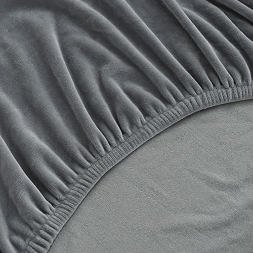 Housse de causeuse en velours lavable et extensible avec base élastique