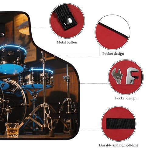 Delantal de trabajo Cool Drum con 8 bolsillos ajustable miniatura 3