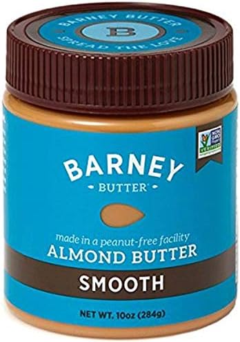 BARNEY Almond Butter, Smooth, Paleo Friendly, KETO, Non-GMO, Skin-Free, 10 Ounce