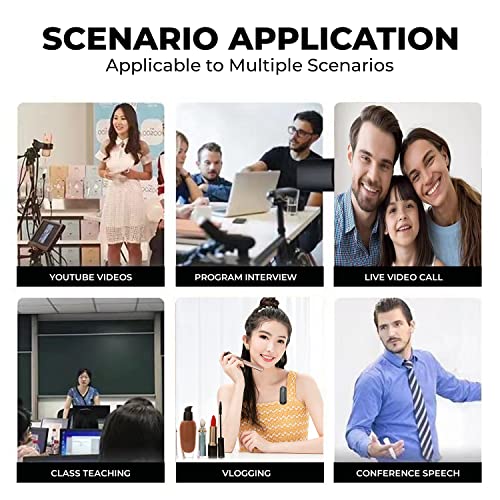 Image of Professional Grade Wireless Microphone for YouTube Videos Recording ASMR Podcast Interviews Insta Reels and YT Live Videos Streaming Collar Mic (Pack of 1, Black, Wireless Mic)