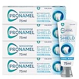 Sensodyne Pronamel Toothpaste Active Enamel Shield, Whitening Toothpaste, Fresh Mint, Toothpaste Multipack, 4 x 75ml