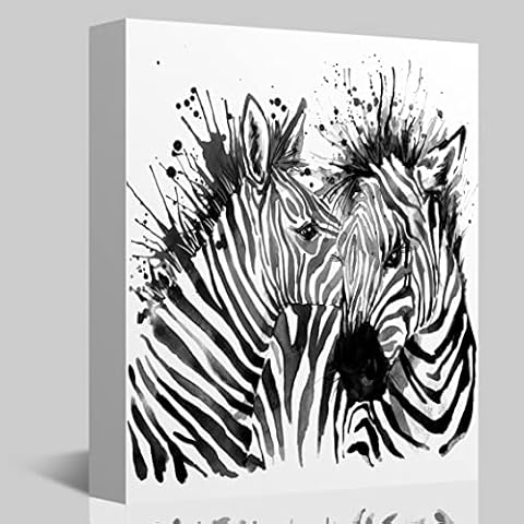Black and White Wall Art Zebra Poster Canvas Print Wall Décor Framed for Living Room Home Bathroom Bedroom Office Kitchen Kawaii Room Decor Cover