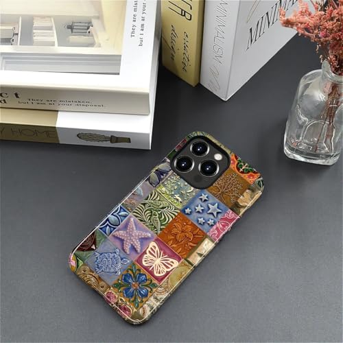 Coque iPhone 15 Pro Max mosaïque de fleurs antichoc CARLOCA - 2
