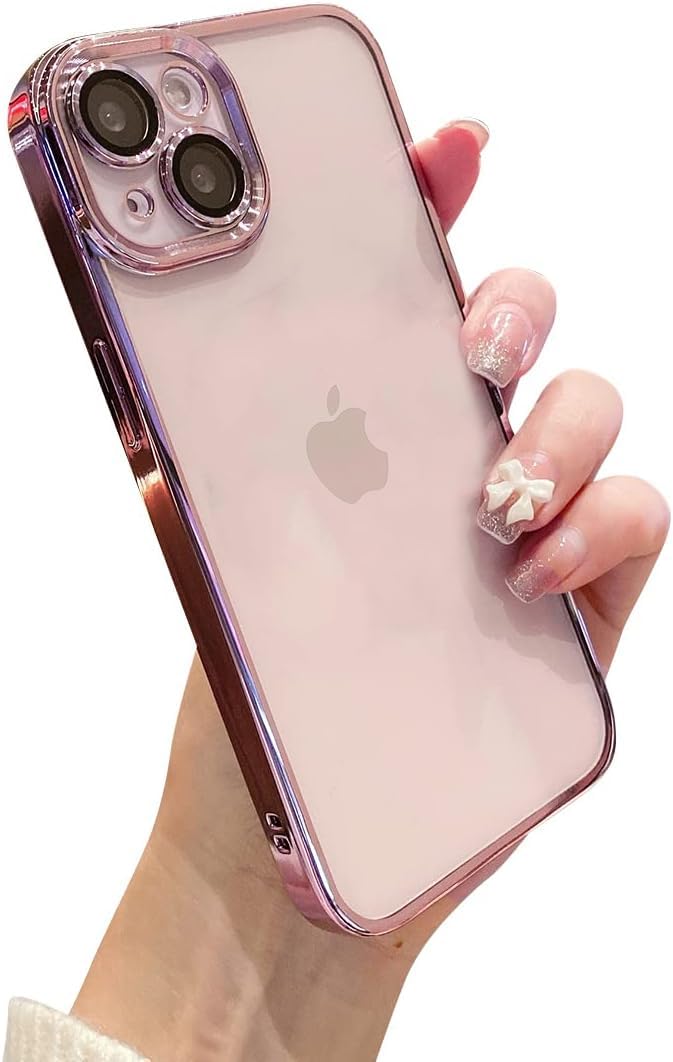 VONZEE Thermoplastic Polyurethane Transparent Case Compatible With iPhone 13 Mini (5.4 Inch), Luxury Electroplated Soft Edge Bumper Case, Full Camera Protection & Shockproof Case (Rose Pink) (B09PNM4HLM) Amazon Price History, Amazon Price Tracker