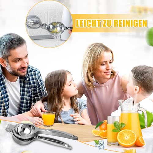 Presse Citron – Presse Agrumes Manuel avec Zesteur, Presse Orange 7cm pour Tous Les Agrumes, Extracteur de Jus Manuel, Facile à Utiliser et Nettoyer, Idéal Cuisine et Bar – Image 6