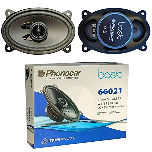 2 Altavoces Compatible con PHONOCAR BASIC 66021 coaxial de 2 vas 4