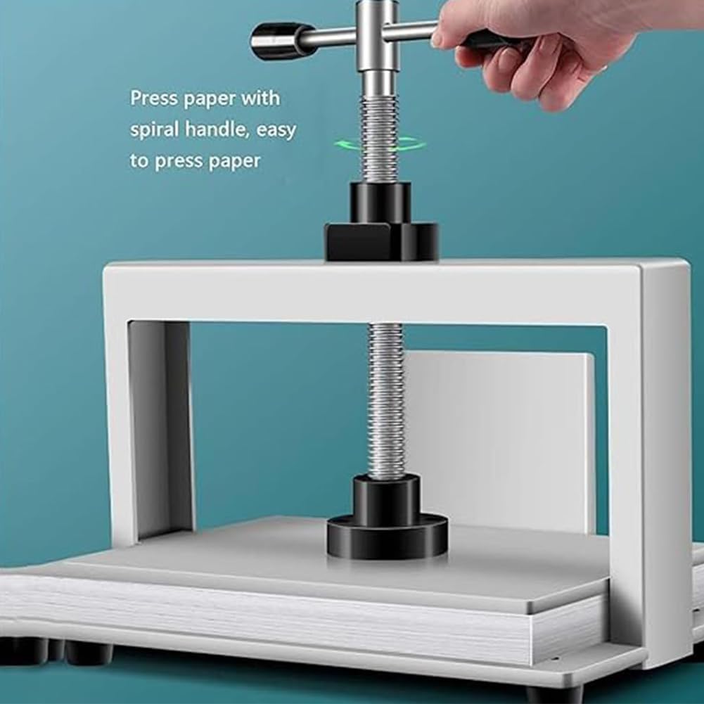 Pressa Manuale Per Carta JJsdwin – 1.5T, Base Spessa 10 Mm, Per A4 E Formati Minori, Struttura Stabile
