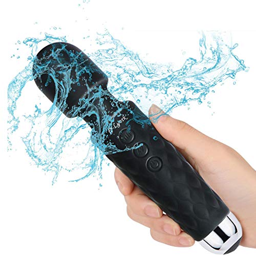 Powerful Wireless Wand Massager, Rechargeable Personal Handheld Waterproof Wand Massagers with 8 Vibrating