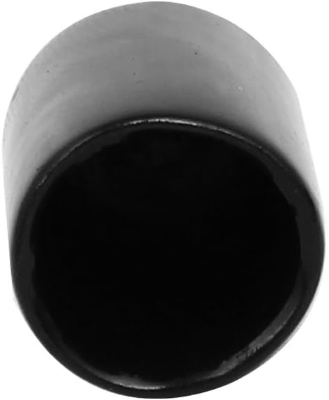 sourcing map 10mm Inner Dia Rubber Hose End Cap Screw Thread Protector Cover Black 100pcs, 100pcs-10mm - Image 3